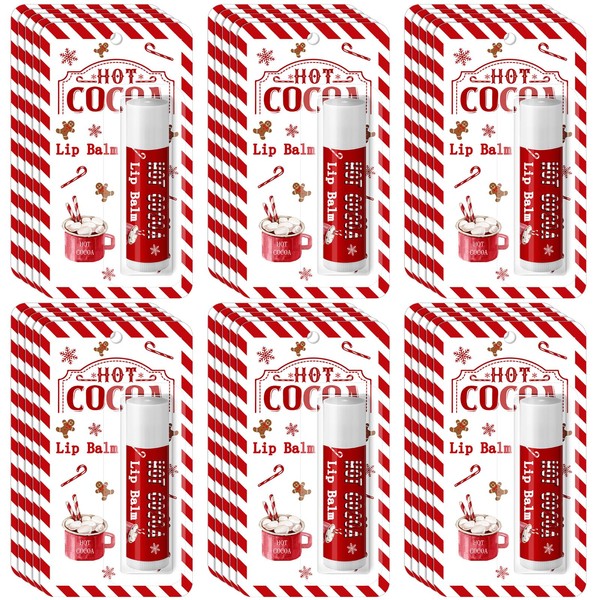 Sacubee 25 Pack Christmas Hot Cocoa Flavor Lip Balms Gifts