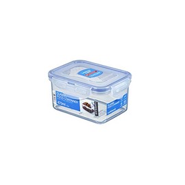 Lock & Lock HPL807 Rectangular Storage Container - Clear/Blue, 470 ml
