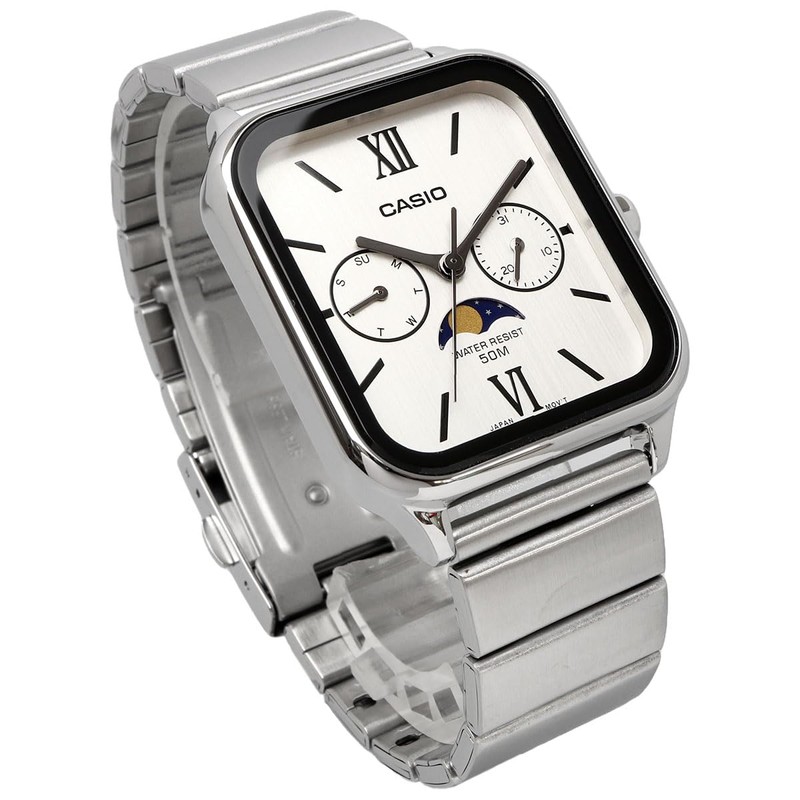 Casio MTP-M3 Series Standard Moon Phase Analog Men's Watch, Metal