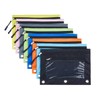 3 Ring Pencil Pouch, Binder Pencil Pouch with Zipper and