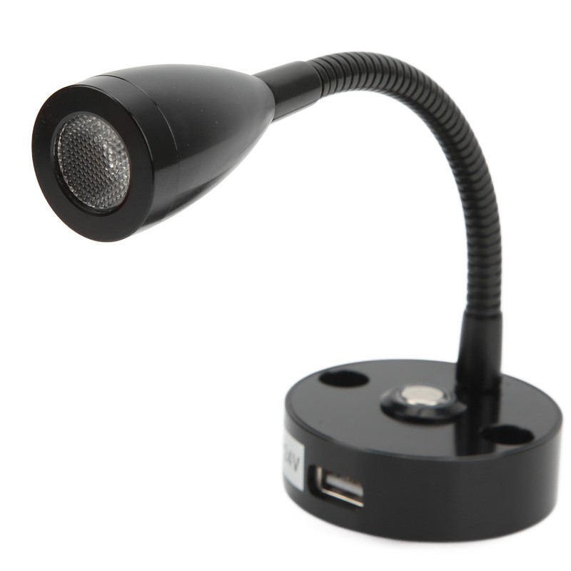 RV Reading Light Flexible Neck 3 Color Light 12‑24V 3W