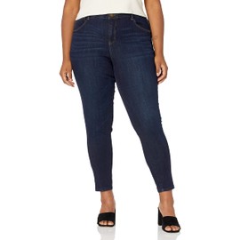 Democracy Women's Plus Size Ab Solution High Rise Jegging, Indigo, 20W