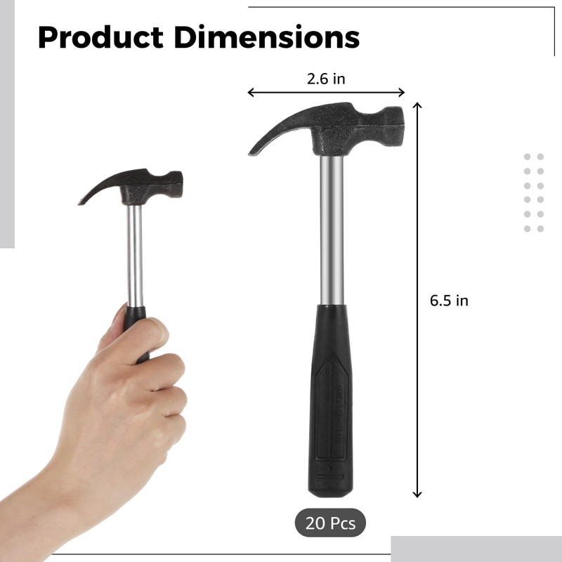 20 Pcs Mini Claw Hammers, Small Hammers for Little Ones,