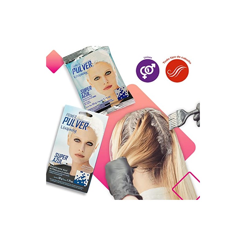 Decolorante en Polvo Azul para el Cabello Primer Pulver Loquay,