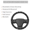 Whosucclay Black American Flag Print Universal 15 inch Car Steering