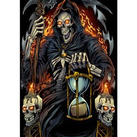 NAIMOER Skeleton Diamond Painting Kits for Adults, DIY 5D Diamond Painting, Full Drill Skull Diamond Art Kits Art Pictures Perfect for Relaxation and Home Wall Decor 30x40cm