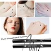 2PC Black Eye Pens with Motif Stamp and Eyeliner, Waterproof
