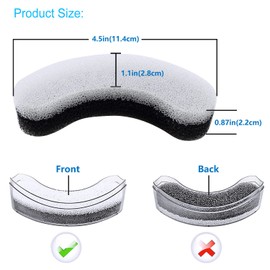 SAMANIJA 12-Pack cat Water Fountain Filters, Compatible with NPET WF050 & WF100 1.5L cat Water Fountain, Arc-Shaped Washable Transparent Pet Fountain.