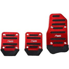 ZOOENIE 3pcs Universal Aluminium Manual Transmission Car Non-slip Pedal Manual Car Brake Clutch Accelerator Alloy Anti-slip Foot Pedal