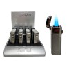 Cuboid Shaped Quad Flame Cigar Torch Lighter Adjustable Refillable Gunmetal
