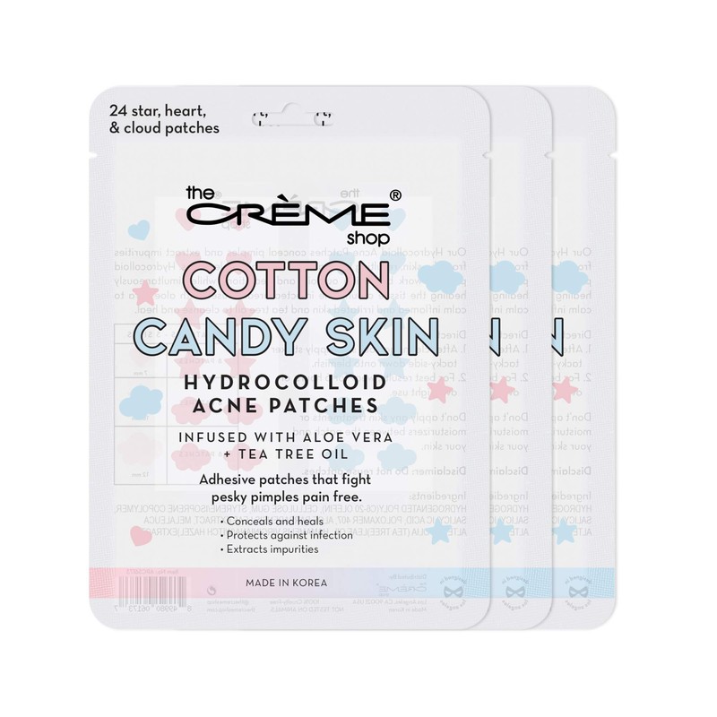 The Crème Shop parches de algodón para el acné hidrocoloide,