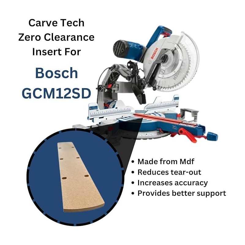 Crave Tech zero clearance insert for BOSCH GSM12SD newer generation