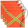 QWORK 18 x 18 Inch Safety Flag with Grommet, Bungee