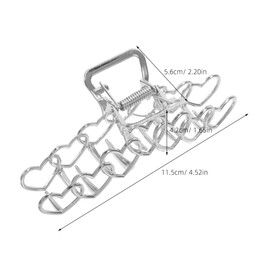 Ipetboom Hair Clip Big Hair Claw Clip Women Hair Claw Jaw Clip Heart Hair Claw Styling Hair Accessory Metal Jaw Clip for Thick and Long Hair