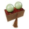 2 Inch Light Green Afghanistan Jade Baoding Balls Health Crystal