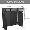 Sidasu DJ Facade Booth Table 40" x 20"-Portable with Black&White