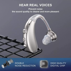 K&FCOPTEE Invisible Rechargeable Hearing Aids Hearing Loss BTE Digital Sound Amplifiers