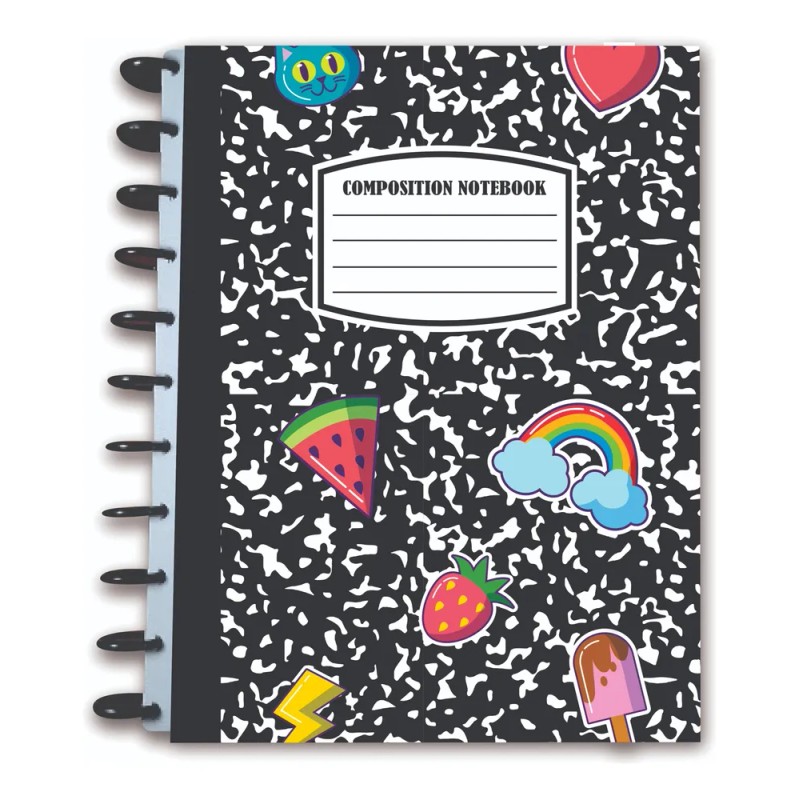 Cuaderno De Discos Profesional Compostic Negra 2 Separadores Composition Negra