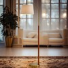 G-SAFAVA 62.5" Wood Floor Lamp for Living Room Gold with