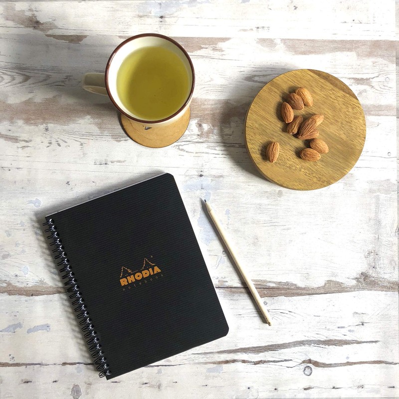 RHODIA 119901C - Spiral Notebook (Full Bound) Black A4+ |