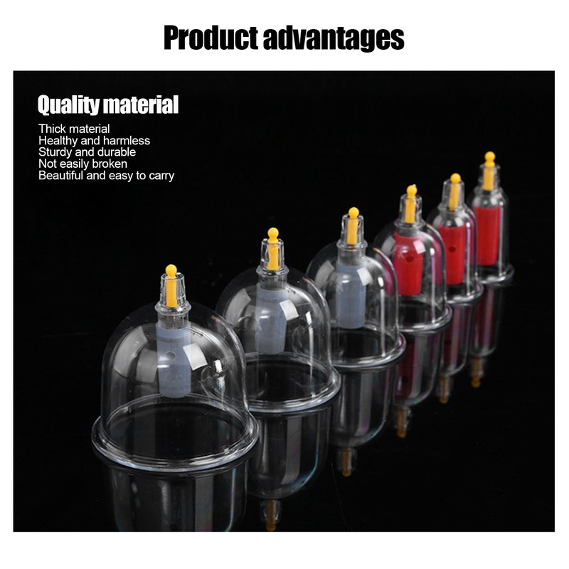 24pcs Professional Magnetic Therapy Vacuum Suction Cupping Set Body Treatment