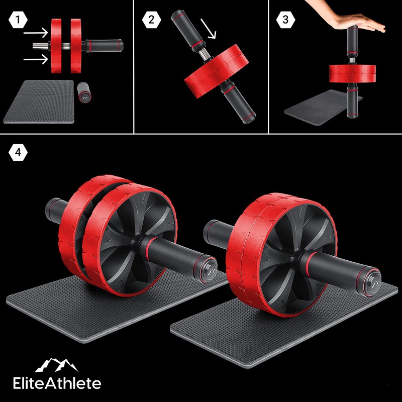 EliteAthlete Abdominal Roller Abdominal Trainer - Abdominal Trainer for Home
