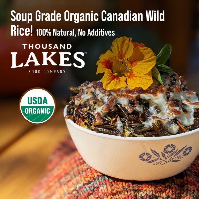 Thousand Lakes Organic Canadian Wild Rice - Soup Grade -