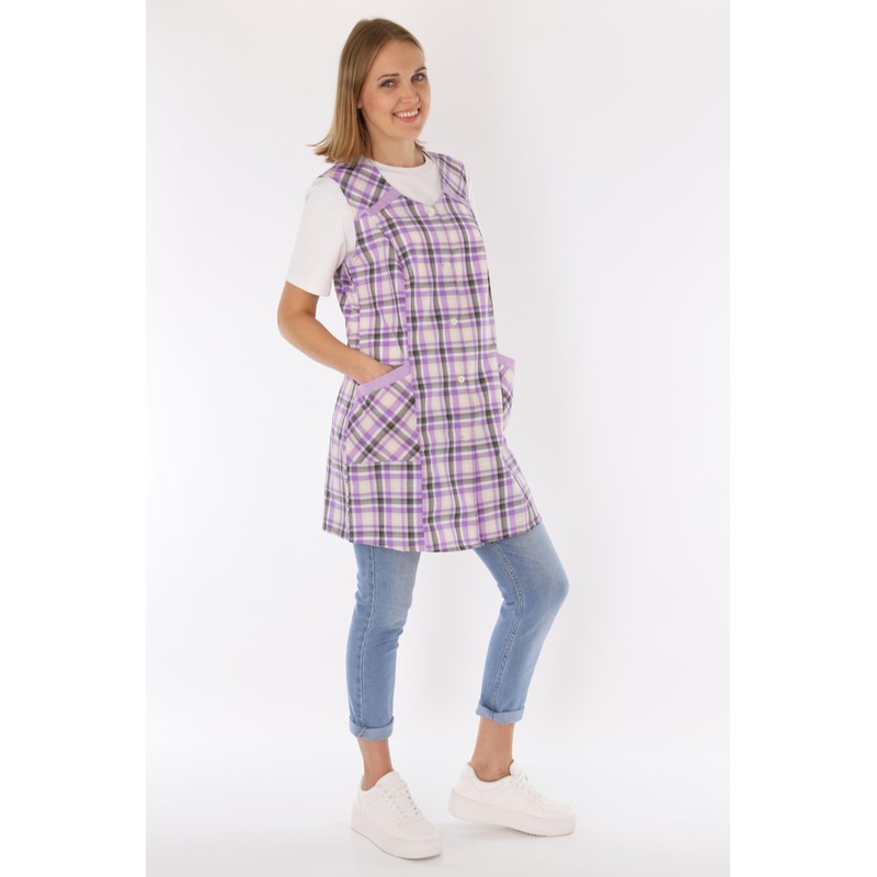 7/8 Tunic Short Colourful Apron Without Arms Cooking Apron, Design