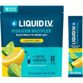 Liquid Iv Hydration Multiplier - Lemon Lime | Electrolyte Powder Drink Mix1Pack(16 Serving