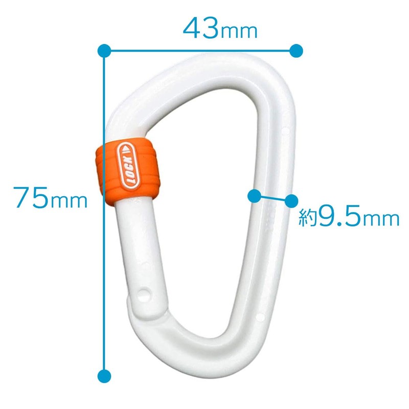 YKK BBC Carabiner Large Special Mini Compact Key Holder Plastic