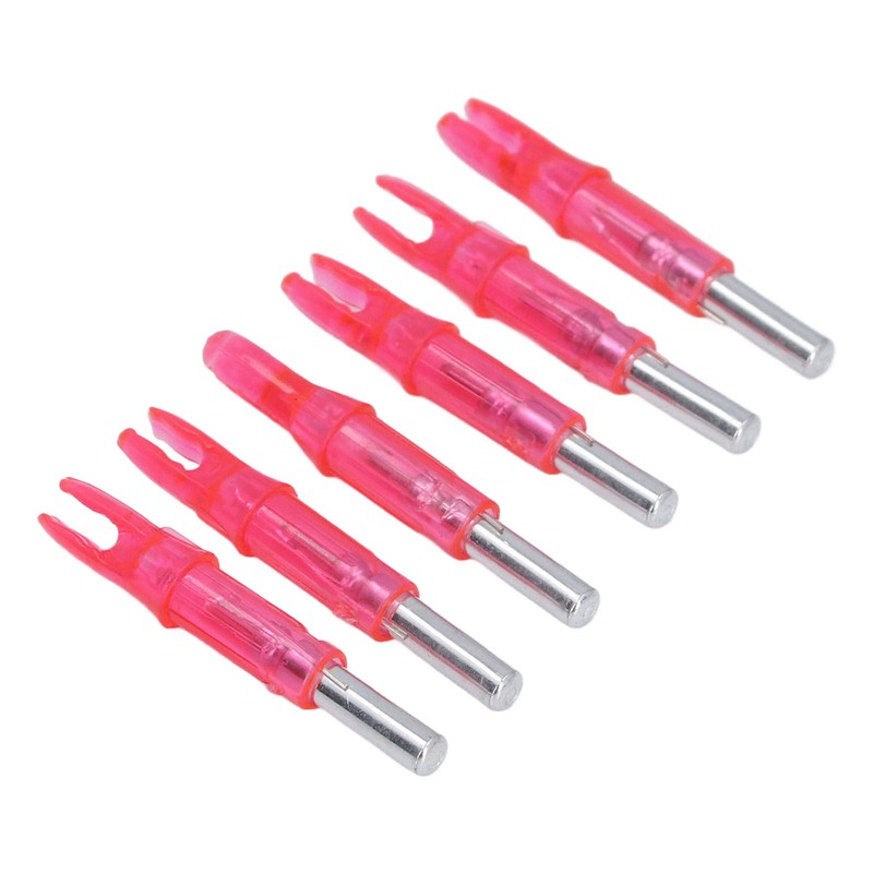 6Pcs Lighted Arrow Nocks High Visibility High Light Transmittance Waterproof