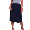 Knee-Length Swing Flare Skirt for Women, Soft and Elastic with