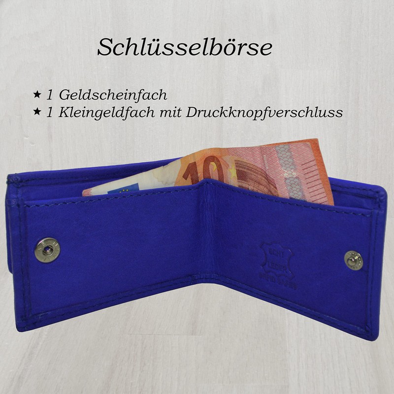 flevado Small Mini Party Purse with Key Ring Genuine Leather