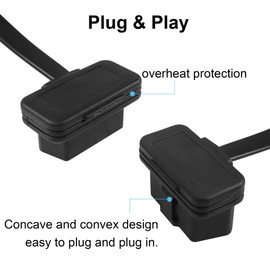 YACSEJAO 16Pin OBD2 Male to Female Extension Cable 3FT OBD II Flat Ribbon Car Diagnostic Adapter with Angled Connectors