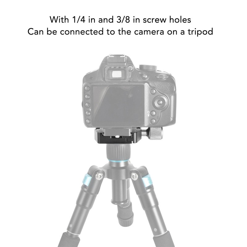 Quick Release Plate Universal Aluminum Alloy SLR Camera Tripod Head