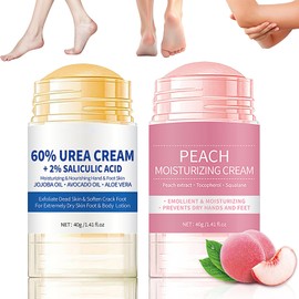 Pack of 2 Hydrating and Anti-Cracking Foot Cream, Moisturising and Anti-Crack Foot Cream, Urea Cream Foot Cream Dry Feet Foot Care Cream Relieves Extreme Dryness & Cracking of the Feet