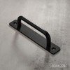 Alzassbg 6 Pack Matt Black Cabinet Pulls, 5 Inch(128mm) Hole