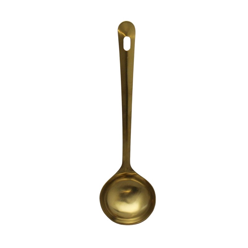 5-Piece Gold-Plated Stainless Steel Kitchen Utensil Set – Skimmer, Ladle,