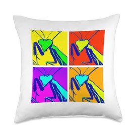 Terrarium Fan Shirts, Reptiles, Invertebrates, Ter Mantids, Praying Mantis, invertebrates, terrariums, Color Throw Pillow, 18x18, Multicolor