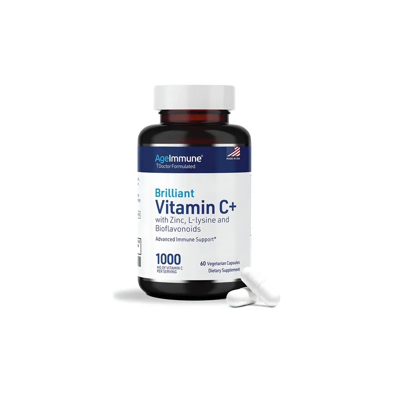 Ageimmune Vitamina 1000mg Zinc Lisina Cápsulas