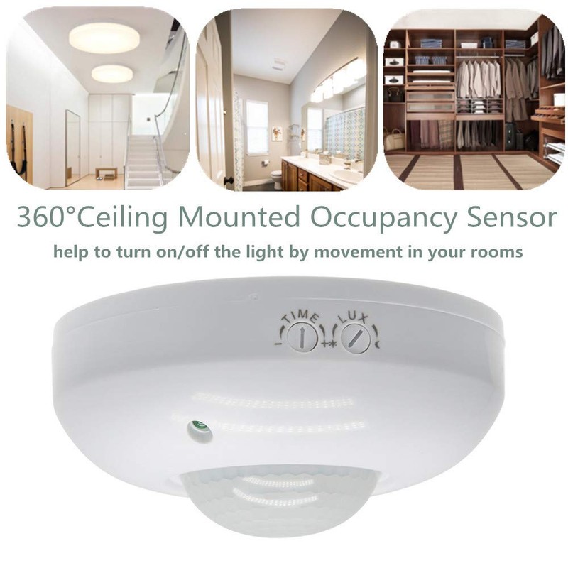 Sensky 360 Degree Ceiling Mount Occupancy Sensor, 110-240V PIR Motion
