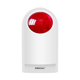 Strobe Siren Alarm Home Caring Loud Outdoor SOS Alert System 1 Red Flashing Siren,4 Remotes Panic Button, 4 Emergency Button for Store Home Hotel Jewelry Shop Security