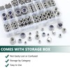 750PCS SAE & Metric Nylon Insert Lock Nuts Kit, 304