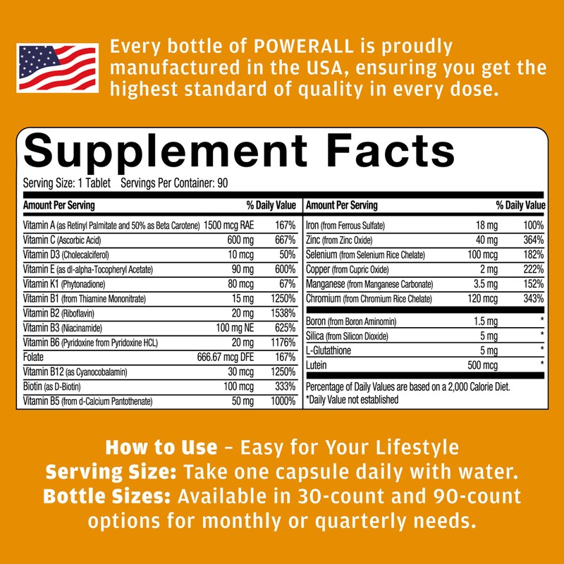 Basic Brands - Powerall Multivitamin - 90 Tablets - 2-Pack