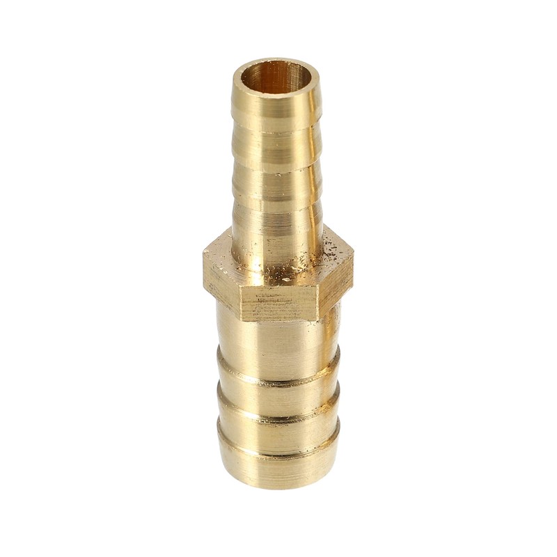 X AUTOHAUX 2 Pcs 14mm -10mm Straight Shaped Barb Brass