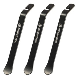 Boenoea 3 Piece Tyre Levers Bicycle Metal Tyre Levers for Bicycle Tyre Change Tool Set, Black