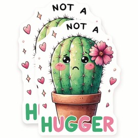 Cactus Stickers - 2 Pack - 5" Wide Design - Adheres to Laptops, Tumblers, and More - Made in The USA - AQS0907