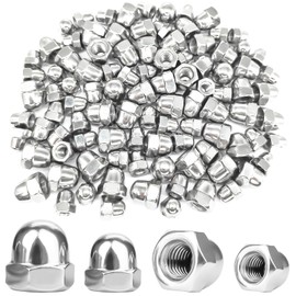 XSHAO® Acorn Nuts High Shape Set M6 / M8 Acorn Nuts Stainless Steel Cap Nut Hexagonal for Screws Threaded Rods Threaded Bolts Pack of 100