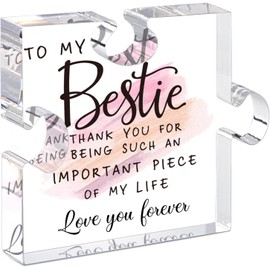 Bestie Gifts for Women Friendship - 0.6" Thickness Acrylic Gift Box,Gifts for Friends Female,Friend Gifts for Women Birthday,BFF Soul Sister Work Bestie Gifts for Women,Thankgiving Gifts