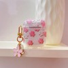 Faneiy for AirPods 2nd/1st Gen Case with Keychain,Cute Clear Pink